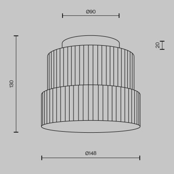 Plafonieră LED Scala alb Maytoni, D15, 12W