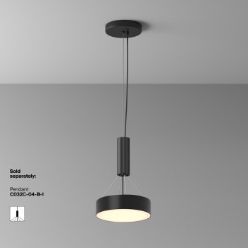 Plafonieră LED Zon negru Maytoni, D22, 24W