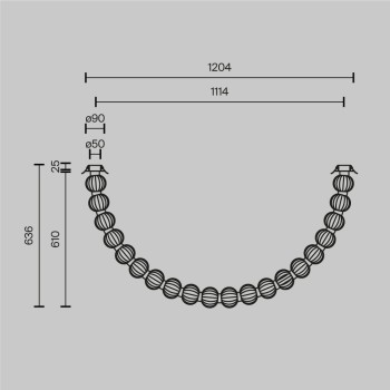 Plafonieră LED Amulet auriu Maytoni, H64, 36W