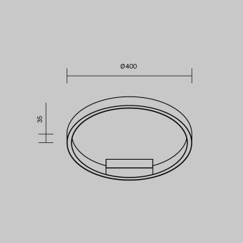 Plafonieră LED Rim alamă Maytoni, D40, 24W