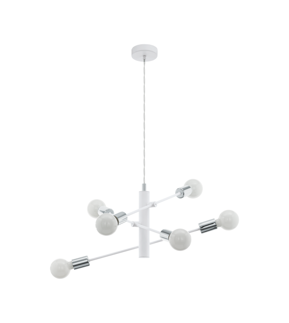 Pendul GRADOLI 98016 Eglo, E27, 6x60W, crom-alb