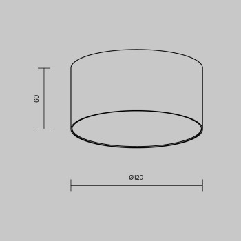 Plafonieră LED Zon alb Maytoni, D12, 12W