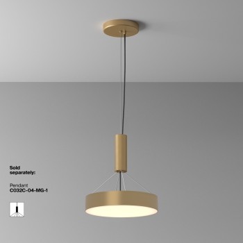 Plafonieră LED Zon auriu mat Maytoni, D30, 36W