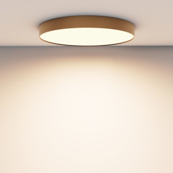 Plafonieră LED Zon auriu mat Maytoni, D60, 90W