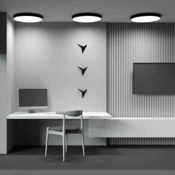 Plafonieră LED Zon negru Maytoni, D60, 90W