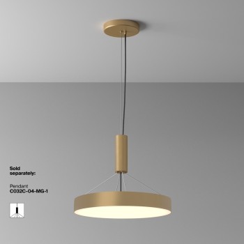 Plafonieră LED Zon auriu mat Maytoni, D40, 45W