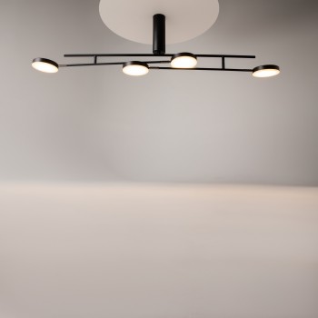 Plafonieră LED Fad negru Maytoni, H27, 26W