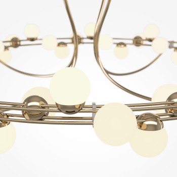 Plafonieră LED Tessara auriu Maytoni, D80, 72W