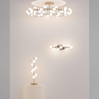 Plafonieră LED Tessara auriu Maytoni, D80, 72W