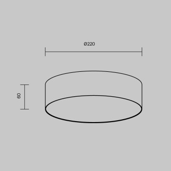 Plafonieră LED Zon alb Maytoni, D22, 24W