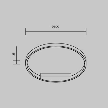 Plafonieră LED Rim negru Maytoni, D60, 35W