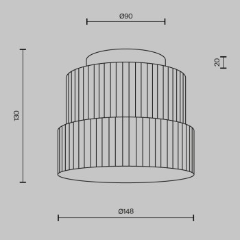 Plafonieră LED Scala bronz Maytoni, D15, 12W