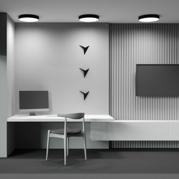 Plafonieră LED Zon negru Maytoni, D40, 45W