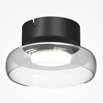 Plafonieră LED Float negru Maytoni, D20, 13W, transparent