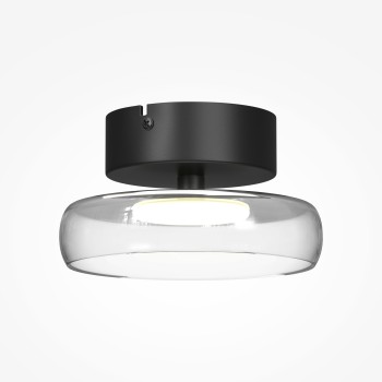 Plafonieră LED Float negru Maytoni, D20, 13W, transparent