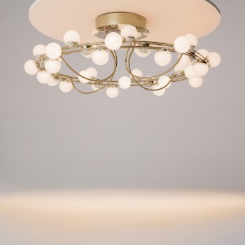Plafonieră LED Tessara auriu Maytoni, D60, 55W