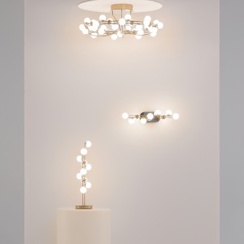 Plafonieră LED Tessara auriu Maytoni, D60, 55W