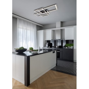 Plafonieră LED Line negru Maytoni, H78, 80W