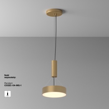 Plafonieră LED Zon auriu mat Maytoni, D22, 24W