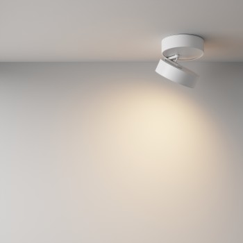 Spot LED aplicat Onda alb Maytoni, D12, 18W
