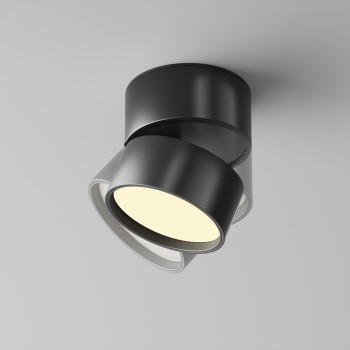 Spot LED aplicat Onda negru Maytoni, D8, 12W, 2700K