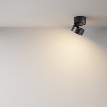 Spot LED aplicat Onda negru Maytoni, D8, 12W, 3000K