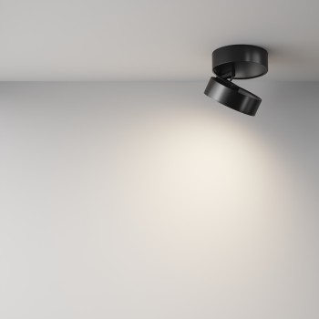 Spot LED aplicat Onda negru Maytoni, D12, 18W, 4000K