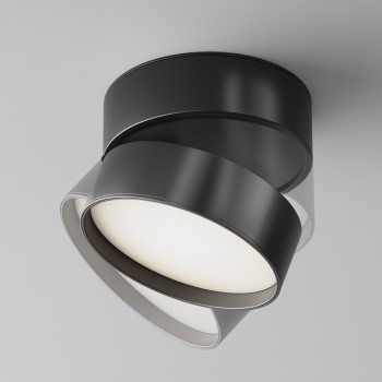 Spot LED aplicat Onda negru Maytoni, D12, 18W, 4000K