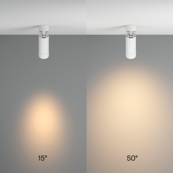 Spot LED aplicat Focus Zoom alb Maytoni, D5, 12W, 3000K