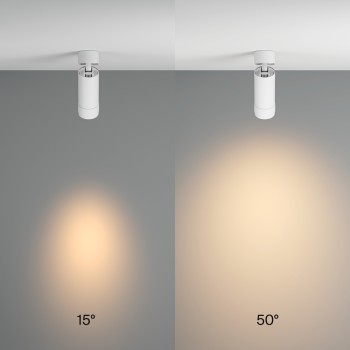 Spot LED aplicat Focus Zoom alb Maytoni, D5, 12W, 3000K