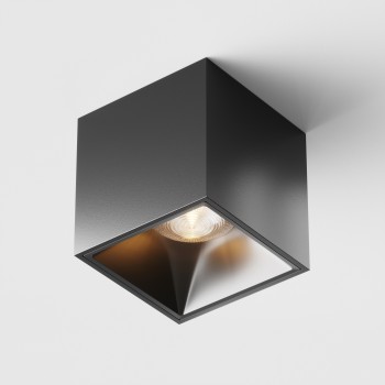 Spot LED aplicat Alfa negru Maytoni, H7, 12W