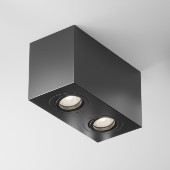 Spot aplicat Atom negru Maytoni, H12, 2xGU10