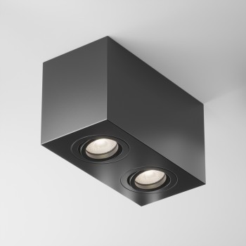 Spot aplicat Atom negru Maytoni, H12, 2xGU10