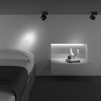 Spot LED aplicat Yin negru Maytoni, D10, 15W, 3000K, dimabil