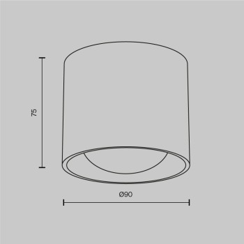 Spot LED aplicat Lens alb Maytoni, D9, 15W