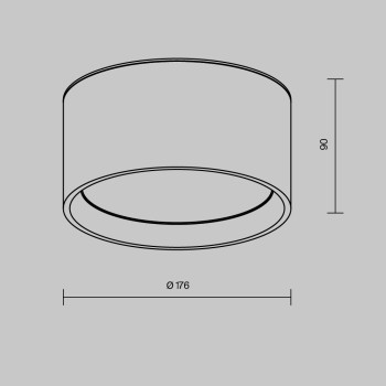 Spot LED aplicat Hydra alb Maytoni, D18, 15W