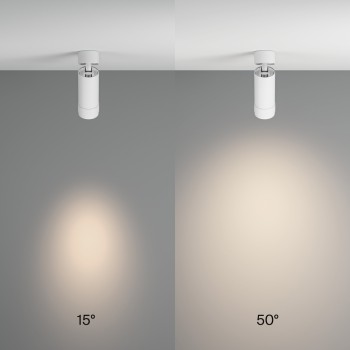 Spot LED aplicat Focus Zoom alb Maytoni, D5, 12W, 4000K