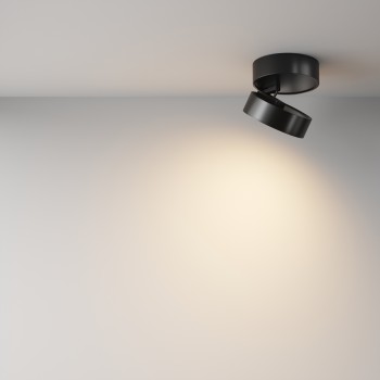 Spot LED aplicat Onda negru Maytoni, D12, 18W, 3000K