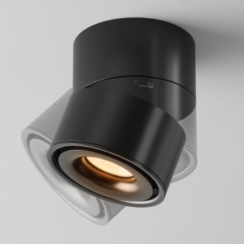 Spot LED aplicat Yin negru Maytoni, D10, 15W, 24°