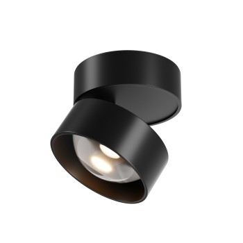 Spot LED aplicat Lens negru Maytoni, D9, 12W