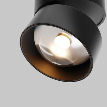 Spot LED aplicat Lens negru Maytoni, D9, 12W