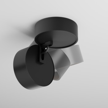 Spot LED aplicat Lens negru Maytoni, D9, 12W
