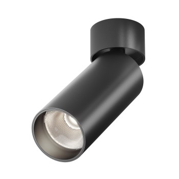 Spot LED aplicat Focus negru Maytoni, D5, 12W, H16, 4000K, dimabil