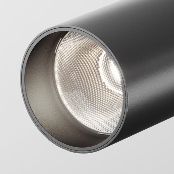 Spot LED aplicat Focus negru Maytoni, D5, 12W, H16, 4000K, dimabil