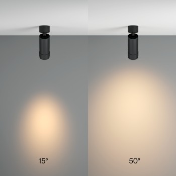 Spot LED aplicat Focus Zoom negru Maytoni, D5, 12W, 3000K