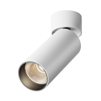 Spot LED aplicat Focus alb Maytoni, D5, 12W, H16, 3000K, dimabil