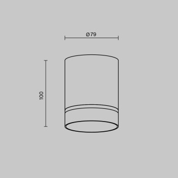 Spot LED aplicat Orlo negru Maytoni, D8, 9W