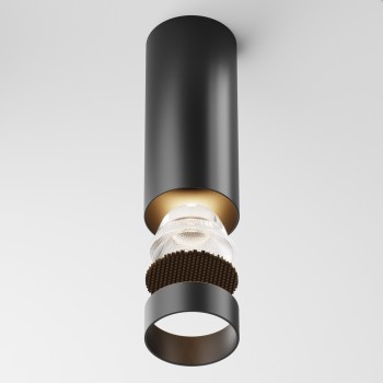 Spot LED aplicat Focus negru Maytoni, D5, 12W, H12, 3000K