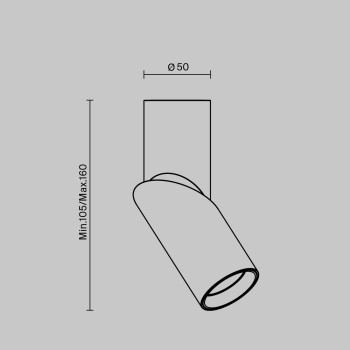 Spot LED aplicat Dafne negru Maytoni, D5, 10W