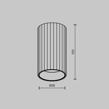 Spot aplicat Calipso negru Maytoni, D6, 1xGU10, H10